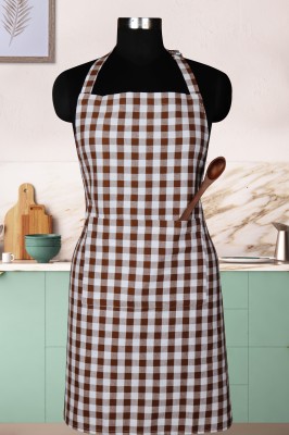 Peperhomia Cotton Home Use Apron - Free Size(Brown, Single Piece)