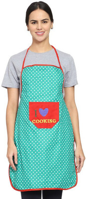 Whitewrap Polyester Chef's Apron - Free Size(Green, Single Piece)