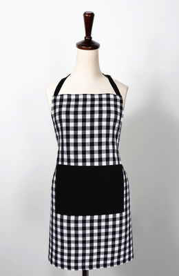 Peperhomia Cotton Home Use Apron - Free Size(Black, Single Piece)