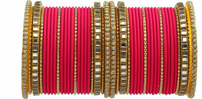 Amika Alloy Beads, Zircon Gold-plated Bangle Set(Pack of 44)