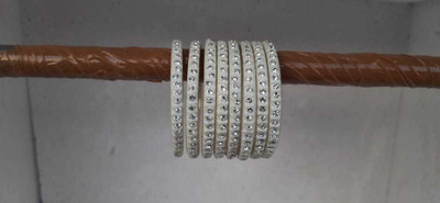 ATLOYAL Glass Bangle Set(Pack of 8)