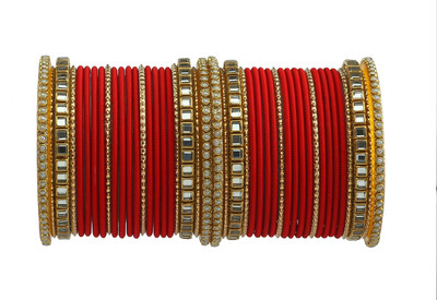 Rijoli Metal Beads Bangle Set(Pack of 44)
