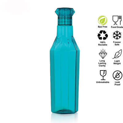 Randal 1000 ml PET Bottle(Pack of 6, Clear, Blue)