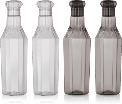 AVAIKSA 1000 ml PET Bottle(Pack of 4, Multicolor)