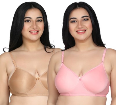 Maroon Women Push-up Heavily Padded Bra(Beige, Pink)