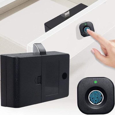 jenix Smart Electric Fingerprint Keyless Hidden Wooden Furniture Cabinet Lock Stealthlock Keyless Locking System(Pack of 1)