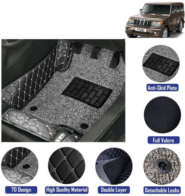 RAUMYA Vinyl 7D Mat For  Mahindra Bolero(Black)