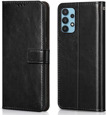 Casesily Flip Cover for Samsung Galaxy A73 Leather Wallet Case(Black, Cases with Holder, Pack of: 1)