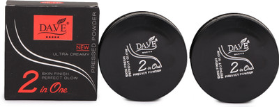 DA.VE 2 in One Compact Powder Compact(Porcelain (Pack of 2), 8 g)
