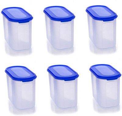 Welldone Plastic Grocery Container  - 1000 ml(Pack of 6, Blue)
