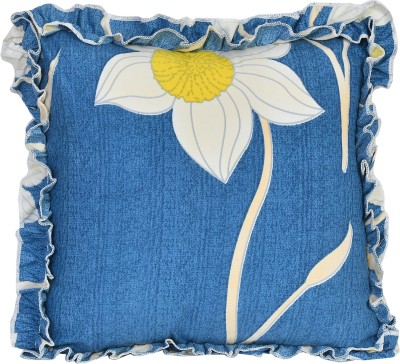 LCF Floral Cushions Cover(Pack of 5, 40 cm*40 cm, Blue)