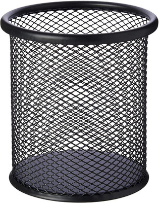 Cltllzen 1 Compartments Metal Pen Stand(Black)