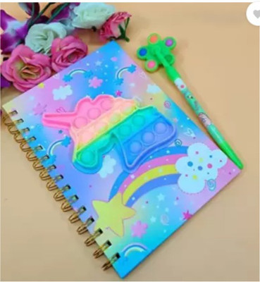 FATFISH Kids A5 Diary Double 70 Pages(Multicolor, Pack of 2)