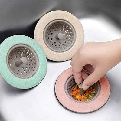 Shivaaro Basin Plastic Push Down Strainer(11 cm Set of 4)