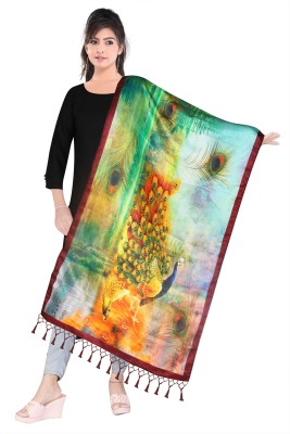 Bloviate Silk Blend Floral Print Women Dupatta