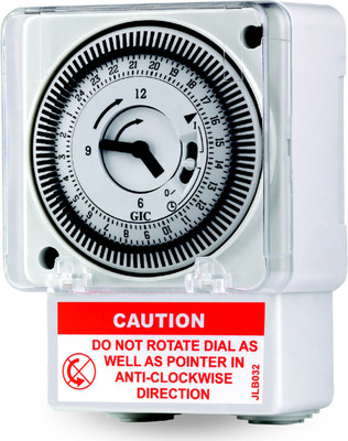 Divinext Quartz Analog Daily Timer Switch 240 VAC Base/DIN Mounting QT GIC Analogue Programmable Electronic Timer Switch(White)