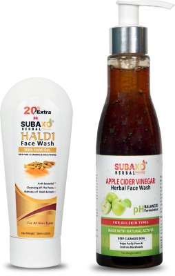 Subaxo Herbal Haldi  120 ml And Herbal Apple Cider Vinegar  200 ml Face Wash(320 ml)