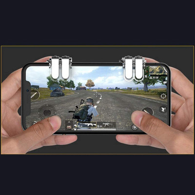 VibeX Metallic Six-Finger Assist Game Shortcut Button-U7  Gaming Accessory Kit(Silver, For Android, iOS)