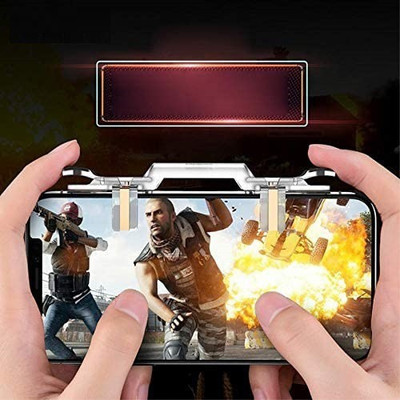 VibeX Quick Shooting Phone Game Controller assist Tool -Q1  Gaming Accessory Kit(Silver, For Android, iOS)