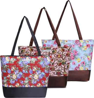 NFI essentials Women Multicolor Tote(Pack of: 3)