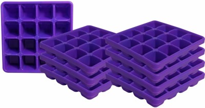Wonder Plastic 160 Ice Tray Set For Fridge, 8 pc Ice Tray 16 Cubes, Violet Color Purple Plastic Ice Cube Tray(Pack of8)