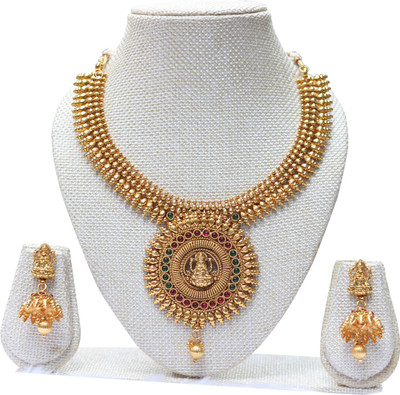 Ethnicking Copper Gold-plated Multicolor Jewellery Set(Pack of 1)