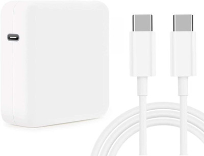 SellZone 20.3V 3A 61W Charger For Mac Book Pro 13 Inch/12 Inch Included USB-C to USB-C 61 W Adapter(Power Cord Included)