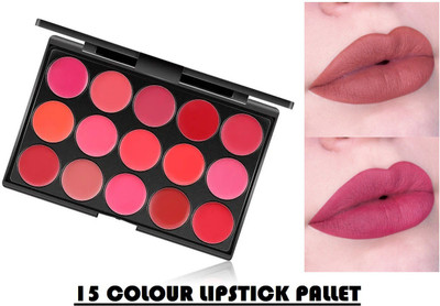 KAIASHA 15 COLOR BEST LIP MOISTURIZING LIP CREAM PALETTE(MULTI, 10 g)