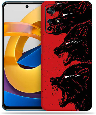 SkinoMania Poco M4 Pro Mobile Skin(Multicolor Red-Wolf)