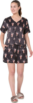 Smarty Pants Women Printed Multicolor Top & Shorts Set