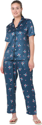 Smarty Pants Women Printed Multicolor Top & Pyjama Set