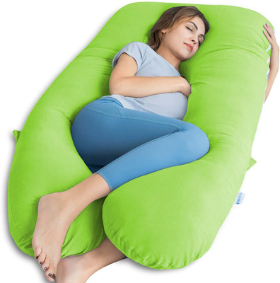 Linenovation Microfibre Solid Pregnancy Pillow Pack of 1(Green)
