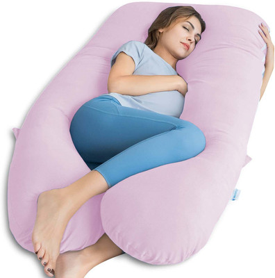 EVOL Upgrade Model Pregnancy Pillow Microfibre Solid Pregnancy Pillow Pack of 1(Pink)