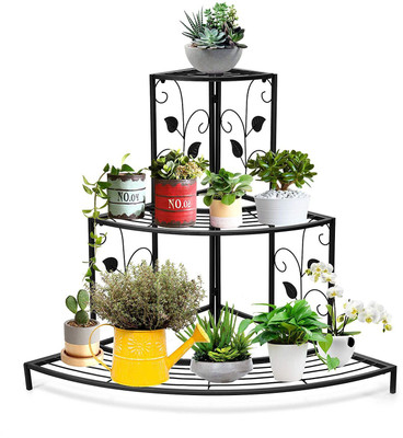 Flipkart SmartBuy Corner Plant Stand Garden Indoor Balcony Pot Stand Plant Container Set(Metal)