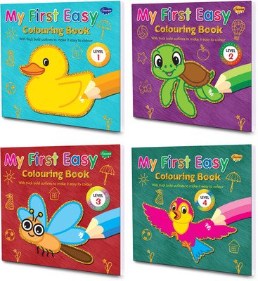 Set Of 4 My First Easy Colouring Books Of Level-1,Level-2,Level-3 & Level-4(Paperback, Sawan)