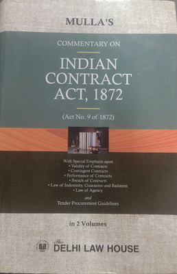 Mulla Commentary On Indian Contract Act In 2 Volumes(Hardcover, Mulla)