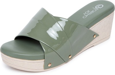 ORTHO JOY Women Wedges(Green , 4)