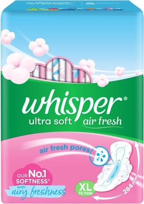 Whisper ultra soft air fresh XL 50 pad Sanitary Pad  (Pack of 50)