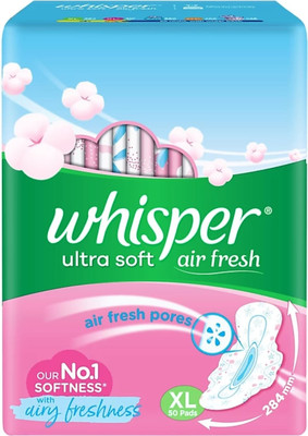 Whisper ultra soft air fresh XL 50 pad Sanitary Pad (Pack of 50)