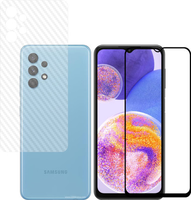 Vatsin Front and Back Tempered Glass for Samsung Galaxy M32 5G, Samsung Galaxy M32 5G (Back Carbon Fiber)(Pack of 2)