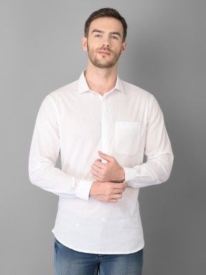 Canary London Men Solid Casual White Shirt