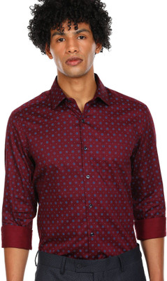 ARROW Men Printed Formal Purple Shirt