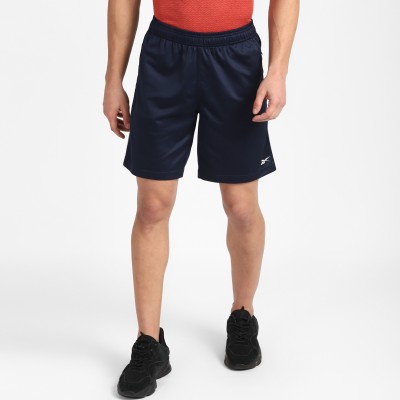 REEBOK Printed Men Dark Blue Sports Shorts