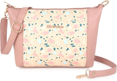 black spade Pink Sling Bag Printed PU Structured Sling Bag