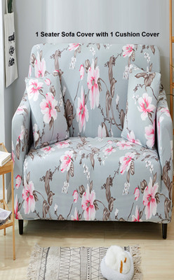 lukzer Polyester Floral 3 Seater Sofa Cover(Multicolor Pack of 3)