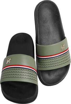 CLOSHO Men Slides(Green , 9)