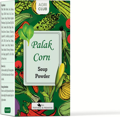 AGRI CLUB Instant Palak Corn Soup Powder 15 Sachets(225 g)