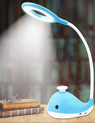 AKR Dolphin Fish Design Rechargeable LED Touch On/Off Switch Desk Study Lamp(23 cm, Blue)