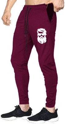 AVOLT Solid Men Maroon Track Pants