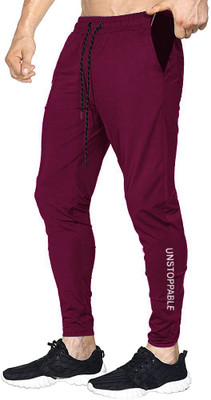AVOLT Printed Men Maroon Track Pants